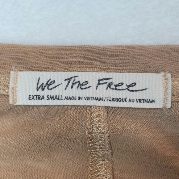 Free People We The Free On My Mind V Neck Shirt Long Sleeve Sz XS Light Earth - Picture 13 of 16